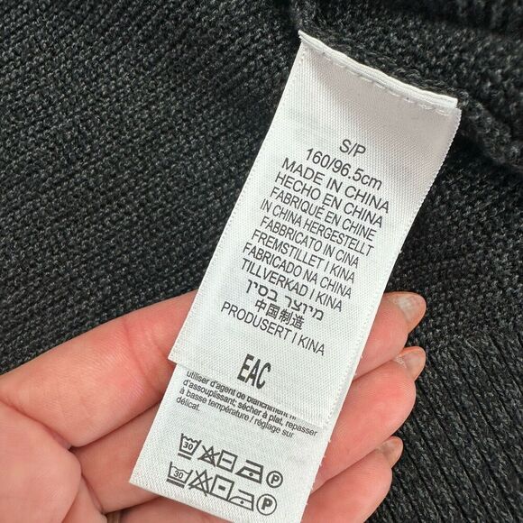 Exofficio Gray 1/4 Zip Long Sleeve Pullover Sweater Mock Neck Sz M Cable Knit - Picture 6 of 13